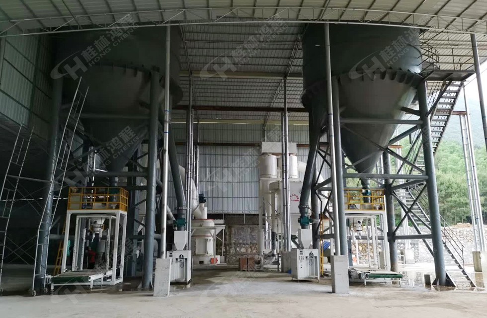 桂林鴻程新增磨粉生產線擺式磨粉機EPC總包接線試機 桂林鴻程新增磨粉生產線擺式磨粉機EPC總包接線試機